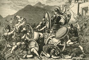 Arystomenes walczący o wyjście z Eiry, 1890. autorstwa Unbekannt