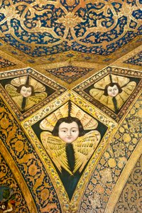 Ormiański Kościół Apostolski; malowanie sufitów; twarz ze skrzydłami; cherubin i serafin; Katedra Vanka; Jolfa lub Nowa Julfa; Isfahan; Iran; Azja autorstwa Unbekannt