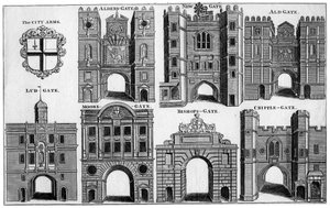 Ramiona i bramy City of London, ok. 1650 XIX w. autorstwa Unbekannt