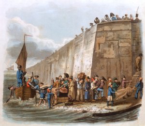Przyjazd do Calais, 1816 autorstwa Unbekannt
