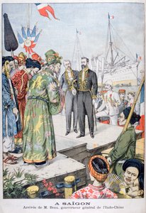 Przybycie do Sajgonu Paula Beau, Generalnego Gubernatora Indochin, 1902 autorstwa Unbekannt