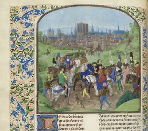 Przybycie księcia Ludwika II Anjou do Paryża, ok. 1470-1475. autorstwa Unbekannt