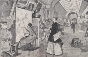 Art-Studenci i Kopiści w Galerii Luwr, Paris Harper
