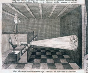Pomoce artystyczne, Camera Obscuras Camera obscura autorstwa Unbekannt