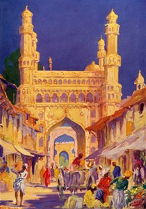 W Char Minar w Hyderabadzie, ok. 1948. autorstwa Unbekannt