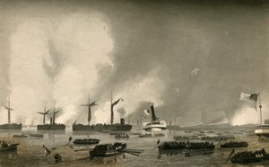 Atak na wyspę Roanoke - lądowanie wojsk, 1878. autorstwa Unbekannt