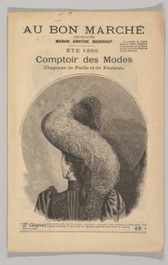Au Bon Marché-Comptoir des Modes, Fantazyjne kapelusze słomkowe, lato 1890, 1890. autorstwa Unbekannt