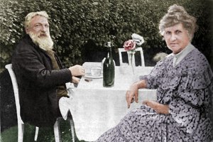 Auguste Rodin - Rodin i jego żona w swoim ogrodzie w Meudon, c1925 autorstwa Unbekannt
