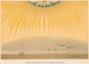 Aurora Borealis lub zorza polarna obserwowana z północnej Norwegii, 10 października 1868, 1906 autorstwa Unbekannt