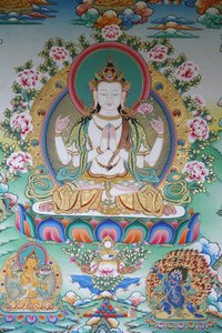 Awalokiteśwara, Budda Współczucia, Katmandu, Nepal autorstwa Unbekannt