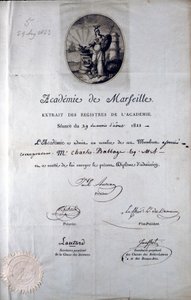 Dyplom Babbage z Academie de Marseilles autorstwa Unbekannt