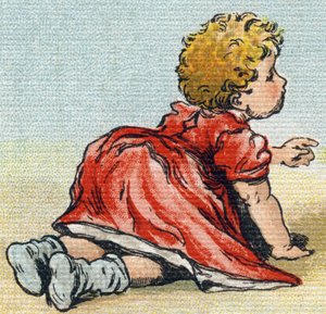 Kochanie. Grawerowanie w "Alfabet de ma petite fille". Bernardin-Bechet i Fils, księgarz-wydawnictwo, Paryż, ok. 1895. Niezniszczalny album na płótnie. Bibliotheque des Bebes. 12 stron. Album zawierający sposób czytania i ilustracyjne abecedary. Wymiary: 2 autorstwa Unbekannt