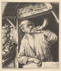 Dmuchający Róg Piekarza, 1610-85. autorstwa Unbekannt