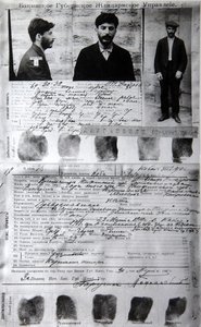 Policyjna forma Baku przestępcy politycznego J Jugashvili Stalin, 1910 autorstwa Unbekannt