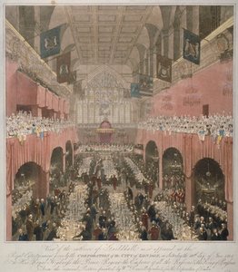 Bankiet w Guildhall, City of London, 1814 1815. autorstwa Unbekannt
