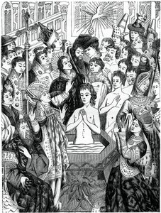 Chrzest króla Chlodwiga, Reims, 1870 autorstwa Unbekannt