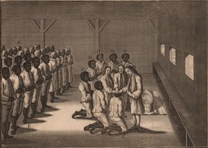 Chrzest czarnych niewolników, 1757. autorstwa Unbekannt