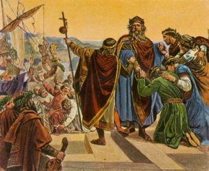 Barbarossa żegna się, wychodząc na swoją krucjatę, 1189, 1936. autorstwa Unbekannt