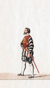 Baron, projekt kostiumu do sztuki Szekspira Henryk VIII, XIX w. autorstwa Unbekannt