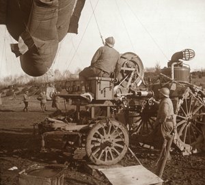 Balon zaporowy, Genicourt, północna Francja, c1914-c1918 autorstwa Unbekannt