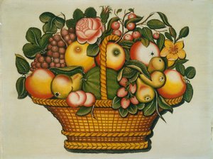 Kosz owoców z kwiatami, ok. 1930 r. 1830. autorstwa Unbekannt