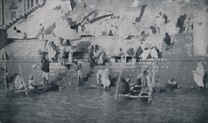 Kąpiel w Benares, 1924 autorstwa Unbekannt