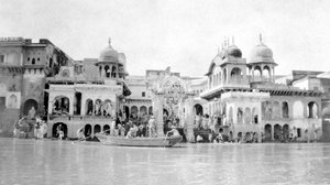 Ghaty kąpielowe, Mathura, Indie, 1916-1917 autorstwa Unbekannt