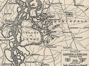 Bitwa pod Aspern lub Essling, 22 maja 1809, 1896 autorstwa Unbekannt