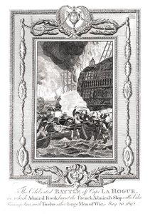 Bitwa przy Cape LaHogue, 1692 autorstwa Unbekannt