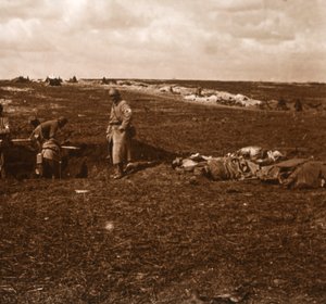 Obóz na polu bitwy, Lihons, północna Francja, c1914-c1918 autorstwa Unbekannt