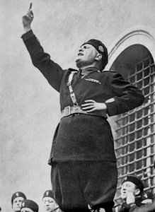 Benito Mussolini, włoski faszystowski dyktator, ok. 1930 autorstwa Unbekannt
