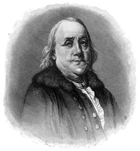 Benjamin Franklin, XVIII-wieczny amerykański naukowiec, wynalazca i mąż stanu, 1901 autorstwa Unbekannt