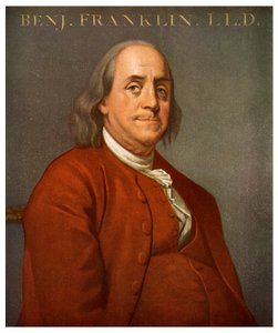 Benjamin Franklin, amerykański naukowiec i polityk, 1782 1956 autorstwa Unbekannt