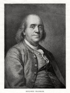 Benjamin Franklin, amerykański mąż stanu, drukarz i naukowiec, XX wiek autorstwa Unbekannt