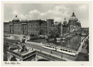 Berlin, pałac miejski z Kurfürstenbrücke i katedrą / pocztówka fotograficzna ok. 1937/38 autorstwa Unbekannt