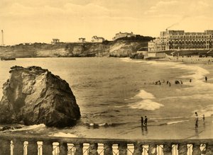 Biarritz - Hotel du Palais i Zatoka, ok. 1930. autorstwa Unbekannt