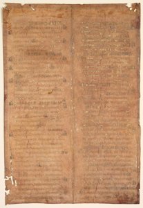 Bifolium wycięte z gradualu karolińskiego verso, c. 830-860. autorstwa Unbekannt