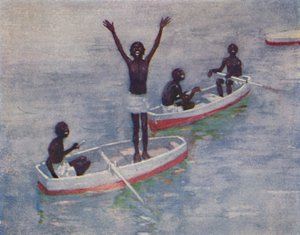 Czarni chłopcy na Barbadosie, 1924 autorstwa Unbekannt