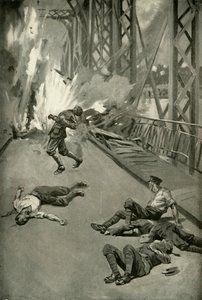 Wysadzenie mostu na Aisne w Soissons, 1919. autorstwa Unbekannt