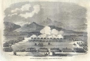 Dmuchanie z pistoletów w Indiach Brytyjskich, 1857 autorstwa Unbekannt