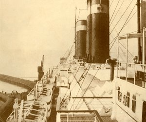 Pokład łodzi Lewiatana, ok. 1930. autorstwa Unbekannt