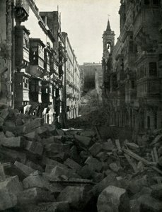 Uszkodzenia bombowe na maltańskiej ulicy, II wojna światowa, 1942 1944. autorstwa Unbekannt