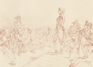 Bonaparte przemawiający do klubu jakobinów na Korsyce, c1789, 1896 autorstwa Unbekannt