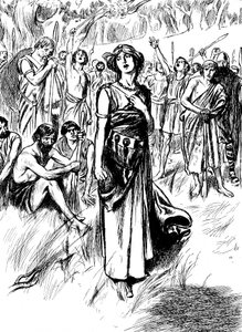 Boudicca Boadicea brytyjska królowa Icenów z I wieku, zbierająca swe wojska, ok. 1900 r autorstwa Unbekannt