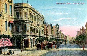 Boulevard Callao, Buenos Aires, Argentyna, koniec XIX lub początek XX wieku autorstwa Unbekannt
