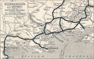 Bournemouth i dystrykt, przedstawiające połączenia Southern Railway, 1929 autorstwa Unbekannt