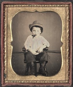 Chłopiec z cygarem, ok. 1855. autorstwa Unbekannt