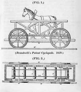 Lokomotywa konna Brandreths Cycloped, 1829 autorstwa Unbekannt