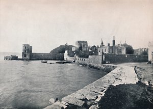 Wyspa Branksea – Widok ogólny zamku, 1895 autorstwa Unbekannt