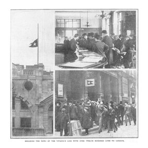 Przekazując wieści o stracie Titanics z ponad dwunastoma mieszkańcami do Londynu, 20 kwietnia 1912 r. autorstwa Unbekannt